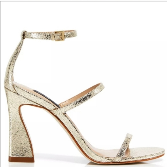 Aqua Jenni Strap High Heel Sandals Gold -8.5 - Picture 2 of 10